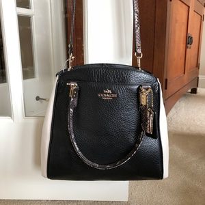 COACH black and white Minetta crossbody